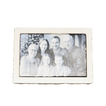 Dein Bild in 3D gedruckt – mit Rahmen in Kieferdekor, Weiß oder Schwarzbraun