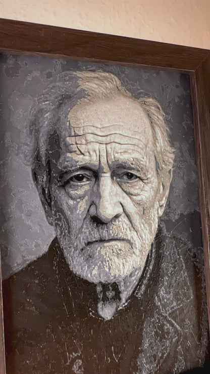 Dein Bild in 3D gedruckt – mit Rahmen in Kieferdekor, Weiß oder Schwarzbraun